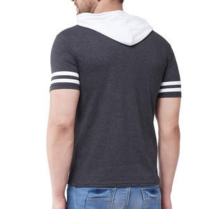 Sudadera con capucha de manga corta de alta calidad para hombre con logotipo personalizado, Jersey de algodón 100%, ropa de calle para hombre, sudaderas con capucha de manga corta a la moda - Product Image 5