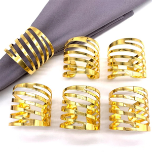 Luxury Golden Metal Flower <b>Napkin</b> <b>Holder</b> with Sequin Accents Perfect for Special Unique Occasion Table Settings In Best Price - Product Image 3