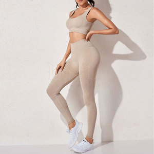 Service OEM respirant Ensemble de yoga pour femmes Ensemble de yoga pour femmes légères Ensemble de yoga pour femmes de couleur unie - Product Image 6