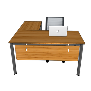 Modern Oval Bamboo L-Shaped <b>Computer</b> <b>Desk</b> 140x150cm BFOB009 - Product Image 1