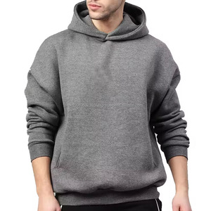 Sweat-shirt pour homme Haider, couleur gris, style boxy, look premium, 100% coton, avec logo personnalisé sur le devant et le dos, sweat-shirts pour homme - Product Image 1