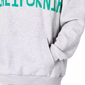 Sweat-shirt à capuche imprimé en molleton de coton pour homme, vêtement surdimensionné, épaules tombantes, vente populaire - Product Image 6