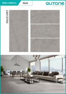 Dolce Elegant 60x120cm Carreaux de porcelaine en céramique finition grise mate de qualité supérieure durables pour salle à manger centre commercial école supermarché appartement - Product Image 2