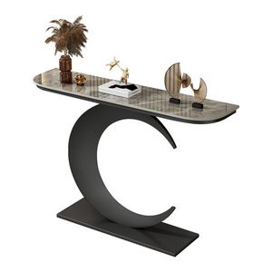 Mesa auxiliar decorada Base Dorada Redondeada Mesa de centro Diseñador Mesa auxiliar de metal Hogar y hoteles - Product Image 2