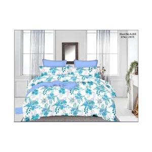 Дешевый набор постельного белья с цветочным дизайном, Тканое одеяло, двухспальная простыня с наволочками