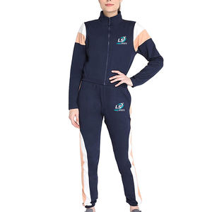 Survêtements d'hiver de haute qualité pour femmes avec Logo personnalisé nouveau décontracté toile solide motif en gros fermeture éclair décoration - Product Image 1