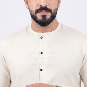 Comfortable Cotton Arabic <b>Thobe</b> <b>Men</b> Traditional Long Kurta Soft Flowing Design Full Sleeve Ankle Length Crew Neck Lightweight - Product Image 6