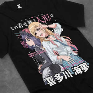 T-shirt pour femme Kitagawa My Dress up Darling, 100% coton jersey respirant, taille unique, impression numérique avec décoration de logo - Product Image 3