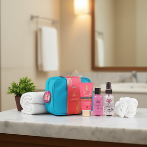 Set da Bagno Lotus Spa India per la Cura della Pelle in Viaggio con Borsa - Product Image 3