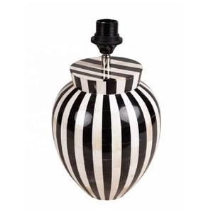 Chevron motif os incrustation lampe de Table sans abat-jour élégant lampe de chevet pour salon chambre coin affichage décor de mariage - Product Image 2