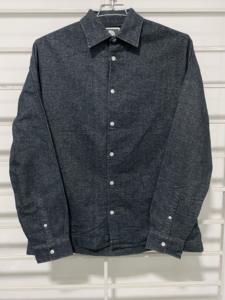 เสื้อเชิ้ตผู้ชายลำลอง ผ้าฝ้ายทวิล 100% แขนยาว ปกติดกระดุม ลายเมลันจ์ ย้อมเส้นด้าย ป้องกันรอยยับ ป้องกันการเป็นขุย ระบายอากาศได้ดี รับผลิตแบบ OEM - Product Image 2