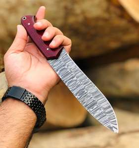 High-end Damascus Hunting Knife With Custom Hand Forged Premium Quality Damascus <b>Steel</b> Knife Best Design Customizable Handle - Product Image 2