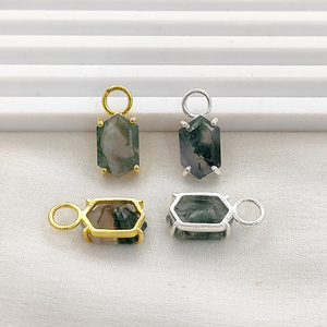 Citrine Cham 12x8มม. ชุดจี้925เงินสเตอร์ลิงชุบทอง Citrine ควอตซ์จี้เงินขายส่งจำนวนมาก - Product Image 3