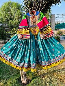 OEM al por mayor Rosa multicolor Tribal afgano Kuchi vestido de novia de las mujeres Maxi vestido de novia con decoración de encaje - Product Image 5