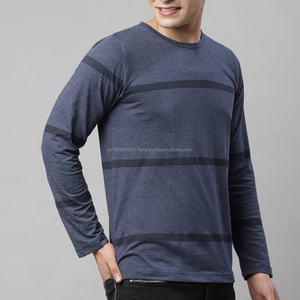 Camiseta de Hombre de Alta Calidad, Tejida, Formal, de Manga Corta, Corte Regular, Color Sólido Estampado, 2026 - Product Image 2