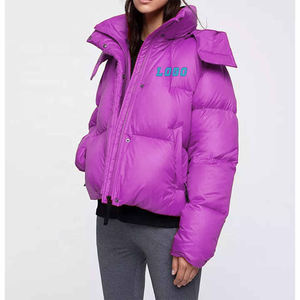Blouson matelassé sur mesure pour femmes grandes tailles, 100% polyester, fermeture éclair intégrale, thermique, respirant, design personnalisé - Product Image 6