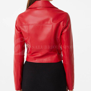 Diseñe su propio logotipo Chaqueta de cuero de mujer personalizada con comodidad de invierno de cuero de oveja suave transpirable de Sialkot - Product Image 3