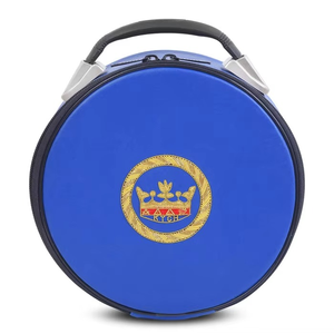Custom Made Masonic Regalia Crown Case Made From Durable Fabric and Leather <b>Foundation</b> Material - Product Image 1