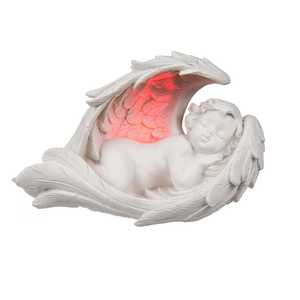 Lampes de table miniatures Sleeping Angel, lumière LED, ailes avec fonction de changement de couleur blanc chaud, commande tactile, matériau PC - Product Image 2