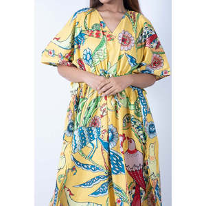 Caftán de Algodón con Estampado de Águila, Traje de Baño para Mujer - Product Image 5