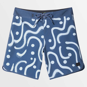 Logo personnalisé Short de bain de plage décontracté pour homme avec impression numérique solide et séchage rapide toile tissu spandex/polyester maillot de bain - Product Image 5