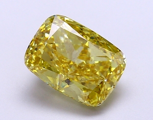 Cuscino 3,29ct fantasia giallo vivido VS2 CVD IGI certificato sciolto laboratorio di diamanti per la creazione di gioielli - Product Image 1