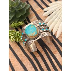 John Skeets Mixed Turquoise & Sterling Silver Fashion Cuff Bracelet - Product Image 4