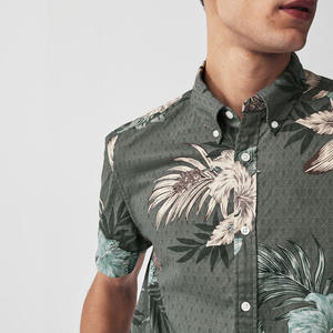 Elegante ropa de calle para hombre impreso camisas de manga corta con etiqueta personalizada logotipo bordado y embalaje al por menor - Product Image 3