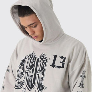 Premium Quality Unisex Hoodies Men's Custom <b>Screen</b> <b>Printed</b> Logo Heavyweight Cotton Terry Fleece Winter New OEM Embroidered - Product Image 3