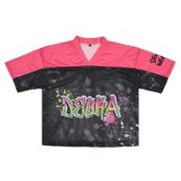 Maillots de football américain rétro personnalisés OEM/ODM, imprimés par sublimation, en maille 100 % polyester, à manches courtes, respirants et anti-humidité