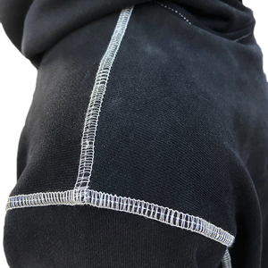 Custom <b>Mens</b> Oversized Contrast Stitching Hoodie Silk Screen Printing Hooded Sweatshirt Blank Reverse Stitch <b>Pullover</b> <b>Men</b> Hoodies - Product Image 4