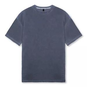 Camiseta con cuello redondo para hombre, patrón sólido, alta calidad, 100% algodón, talla grande, 200gsm, impresión Digital personalizada, logotipo, tejido de punto liso - Product Image 4