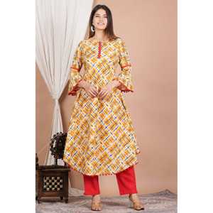 เสื้อและเสื้อเชิ้ตผ้าคอตตอนแขนกุดสำหรับผู้หญิงผ้าคอตตอนทรงเอพิมพ์ลายสะท้อนด้วยการออกแบบที่เป็นเอกลักษณ์ - Product Image 1