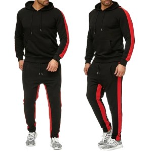 Mieux conçu Active Male 2 Piece Full Zip Sports d'hiver Jogging Suits Athletic Tracksuits Running Sweat suits avec capuche - Product Image 1