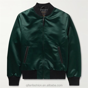 Chaqueta Bomber de Satén Personalizada para Hombre, con Logotipo Frontal, Transpirable, de Secado Rápido, Chaqueta de Invierno al por Mayor 2025 - Product Image 1