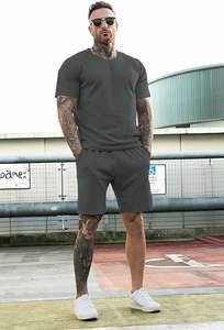 ชุดกางเกงขาสั้น2ชิ้นสำหรับผู้ชายชุดกางเกงขาสั้นสำหรับผู้ชายชุดสองชิ้นสำหรับฤดูร้อนออกแบบโลโก้ได้ตามต้องการ - Product Image 2