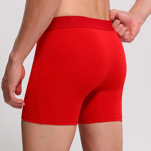 Calzoncillos Bóxer Cómodos para Hombre, Logotipo Personalizado OEM ODM, Clásicos, Lisos, 100% Algodón Elástico, Transpirables, de Punto, de Tiro Medio - Product Image 3