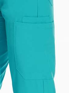 Ensemble de tenue d'infirmière unisexe, pantalon de travail extensible, haut à col montant, manches courtes, multi-poches, ODM, usage hospitalier - Product Image 5