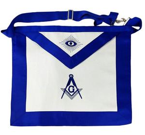Masonic Freemason Regalia ชุดผ้ากันเปื้อนต้นแบบ,เสื้อและปลอกแขนคุณภาพสูงลายปักสีทอง - Product Image 1