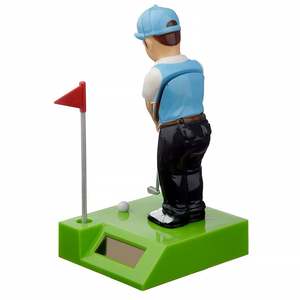 Figurine de golfeur à tête oscillante à énergie solaire, design de sculpture unique avec des caractéristiques écologiques - Product Image 4