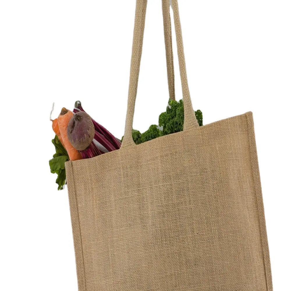 Promosyon yüksek kalite jüt alışveriş çantaları jüt çanta özel Logo baskılı çevre dostu jüt plaj çantası toptan hindistan