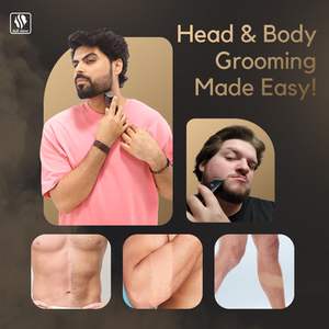 Kit de Afeitadora Eléctrica Premium 5 en 1 para Cabeza y Cara para Hombres, Uso en Seco y Húmedo, Afeitadora Rotatoria Impermeable IPX7 con Cinco Cuchillas - Product Image 5