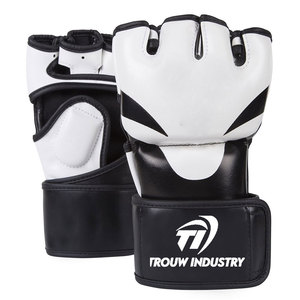 Guantes de boxeo de cuero hechos profesionales de etiqueta privada, tamaños de 8oz, guantes MMA de calidad superior, características de perforación, venta al por mayor disponible - Product Image 1