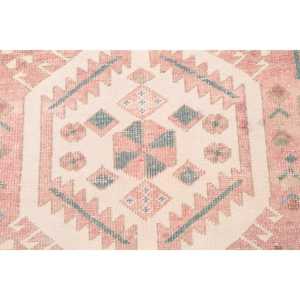 Tapis turc vintage rouge et bleu en laine orientale 4,8x7 pieds, design patchwork écologique avec envers en latex - Product Image 5