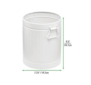 ถังขยะแบบเหยียบพร้อมที่จับสำหรับบ้านสำนักงานและห้องน้ำถังเก็บของสีขาวสุดหรู - Product Image 6