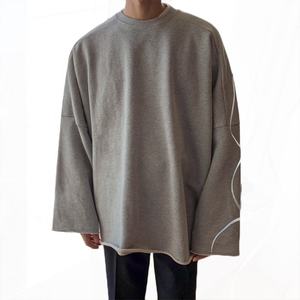 Sweat-shirts à capuche en polaire de coton pour homme, personnalisés par le fabricant, avec logo imprimé, ourlet brut, bord coupé, en vrac, teinture unie, poche respirante - Product Image 1