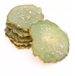 Posavasos de resina para el hogar, restaurante, posavasos de resina epoxi, decoración de mesa de comedor, posavasos de mesa de Navidad, diseño redondeado - Product Image 6