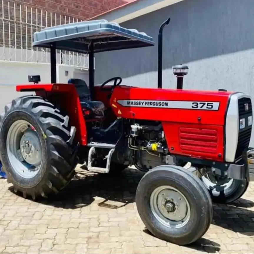 Calidad Massey Ferguson 375 4x4 Tractor agrícola, 75Hp con arado de discos y toldo solar
