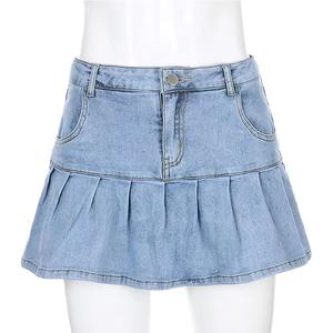 Women Denim <b>Skirts</b> Clothing Manufacturer Casual Daily Wear Women <b>Skirt</b> Custom OEM Wholesale Apparel Supplier - Product Image 5