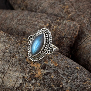 Bohemian Jewelry Natural <b>Labradorite</b> <b>Ring</b> Marquse Shape 925 Sterling Silver Trendy Design Handmade Women Fine Engagement Wedding - Product Image 5